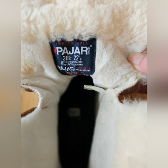 Pajar Canada Avi Tan Suede And Shearling Boots Women's Size 8-8.5 - Picture 8 of 13